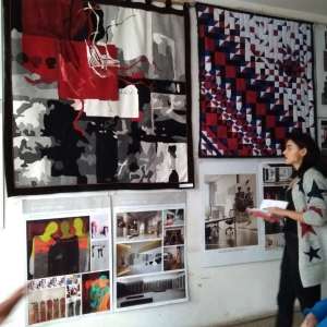 16.	 Фрагмент семестрового  перегляду 4 курсу (ОП «Художній розпис тканин»)