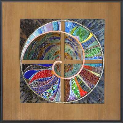 "Коло життя", 50*50, мідь,мельхіор,гаряча емал,2008
